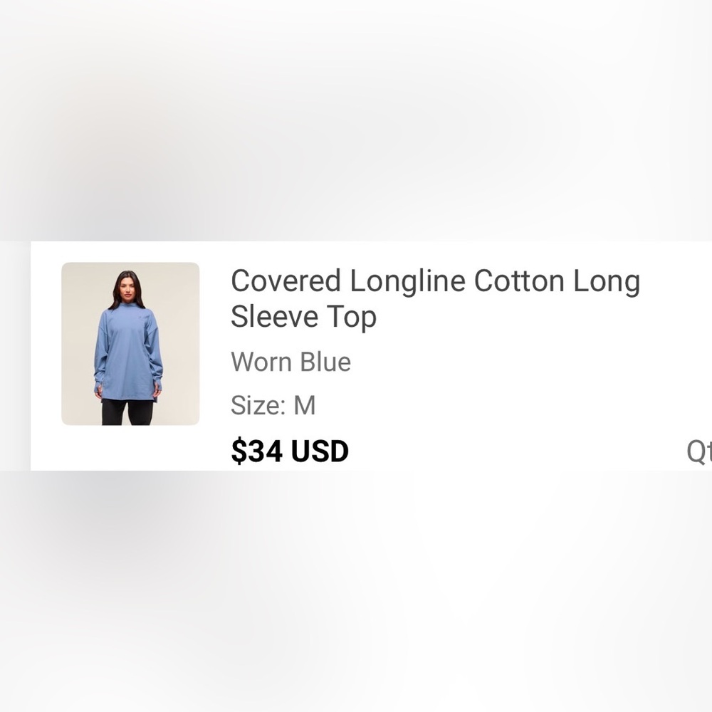 Gymshark Blue Long Sleeve Top